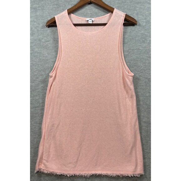 J Jill Pink Sleeveless Tank Top Size L Linen Rayon - Picture 1 of 5